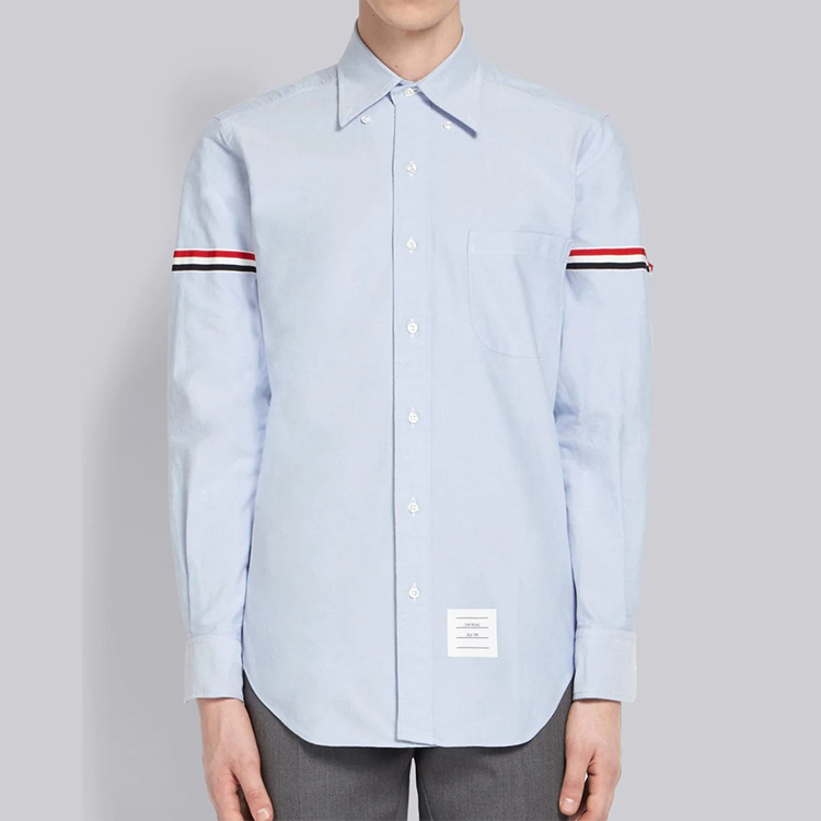 Thom Browne Classic Blue Oxford Striped Long Sleeve Shirt MWL150E-00139-480 圖 4