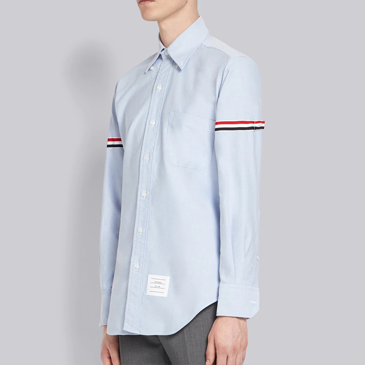 Thom Browne Classic Blue Oxford Striped Long Sleeve Shirt MWL150E-00139-480 圖 5