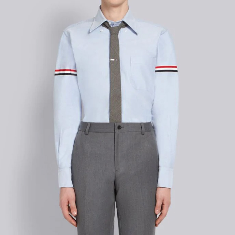 Thom Browne Classic Blue Oxford Striped Long Sleeve Shirt MWL150E-00139-480 圖 7