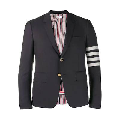 THOM BROWNE Classic Four-Stripe Blue Blazer - Back to School Edition MJC159A-06146-415
