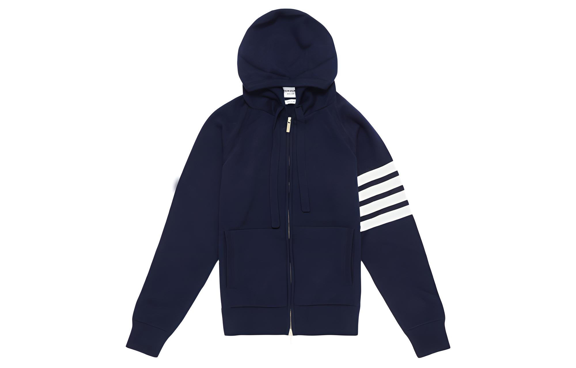 Thom Browne Classic Four-Stripe Zip Sweatshirt Blue MKT002A-00011-415