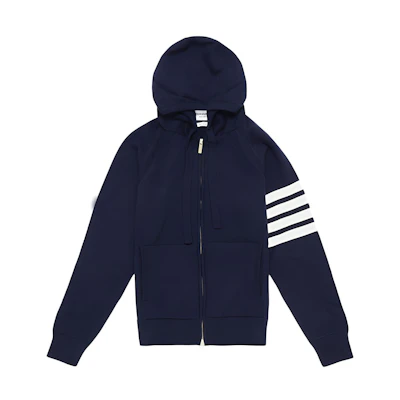 Thom Browne Classic Four-Stripe Zip Sweatshirt Blue MKT002A-00011-415