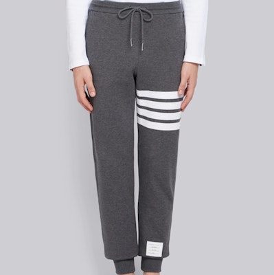 Thom Browne Classic Grey 4-Bar Knitted Track Pants Men’s Spring Fall MJQ008H00535-025 Lookbook Thom Browne Classic Grey 4-Bar Knitted Track Pants Men’s Spring Fall MJQ008H00535-025