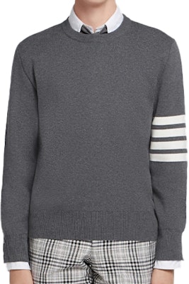 Thom Browne 經典灰四色條紋圓領針織衫 MKA202A-00219-035 Buy Thom Browne 經典灰四色條紋圓領針織衫 MKA202A-00219-035