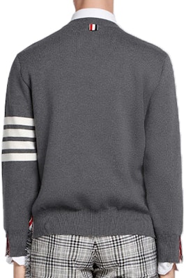 Thom Browne 經典灰四色條紋圓領針織衫 MKA202A-00219-035 Lookbook Thom Browne 經典灰四色條紋圓領針織衫 MKA202A-00219-035