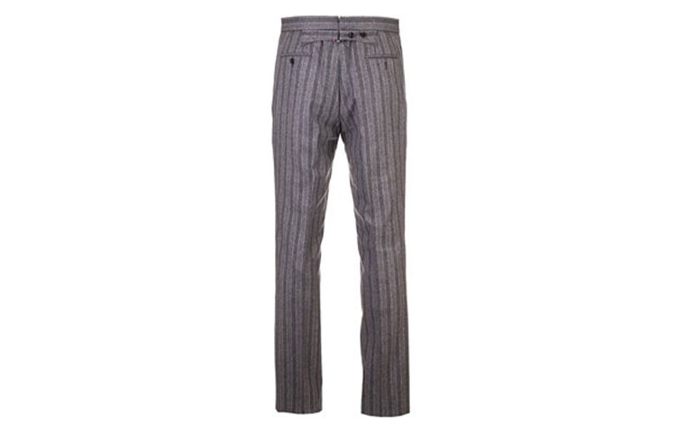 Lookbook Thom Browne Celana Wol Abu-Abu Garis Klasik Pria Abu-Abu MTC001A-06306-035