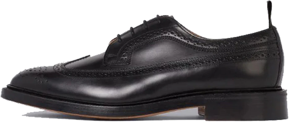 Thom Browne Lelaki Classic Longwing Brogue 'Hitam Berkilau' MFD002A06764001 Buy Thom Browne Lelaki Classic Longwing Brogue 'Hitam Berkilau' MFD002A06764001