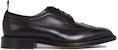 Thom Browne Lelaki Classic Longwing Brogue 'Hitam Berkilau' MFD002A06764001