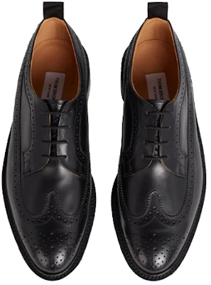 Thom Browne Lelaki Classic Longwing Brogue 'Hitam Berkilau' MFD002A06764001 Lookbook Thom Browne Lelaki Classic Longwing Brogue 'Hitam Berkilau' MFD002A06764001