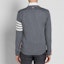 Shop Thom Browne Cardigan Wol Merino Abu-abu 4-Bar Stripe V-Neck Sweater Classic MKC002A-00014-038