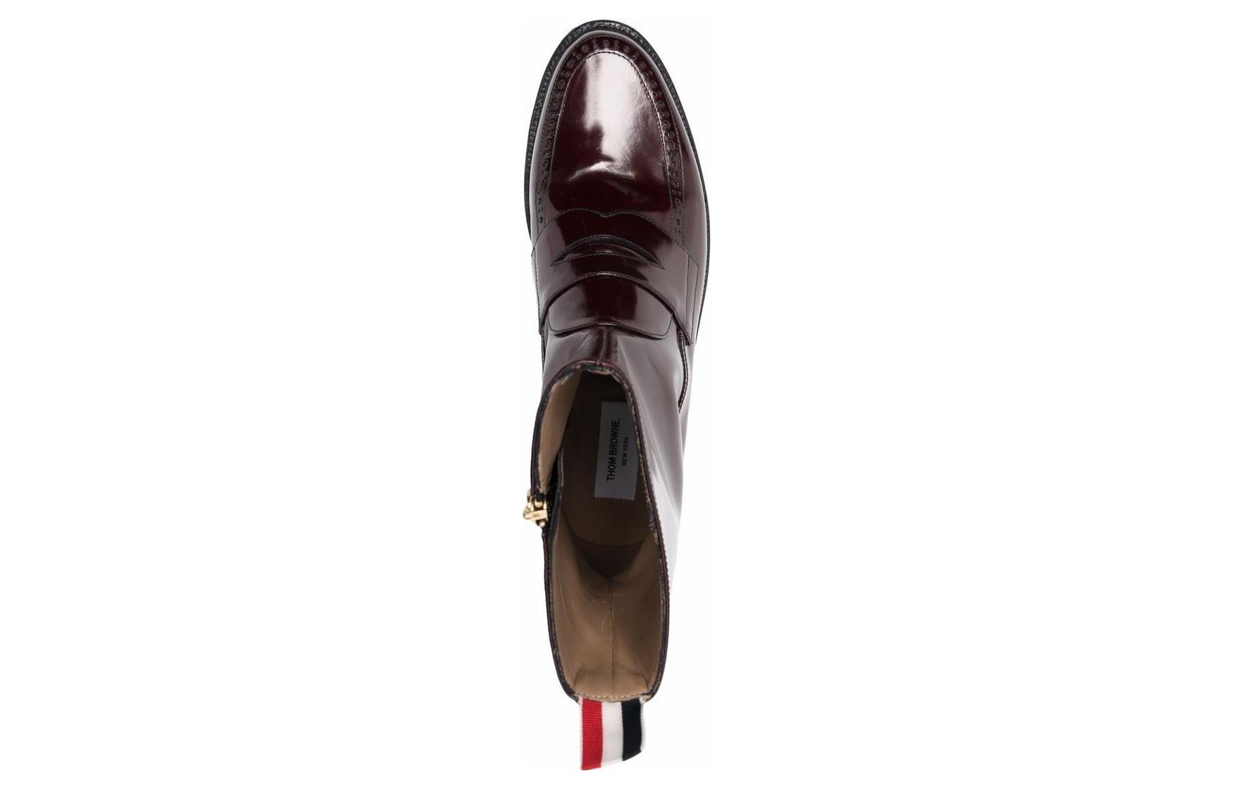 Purchase Thom Browne Classic Round-Toe Boot 'Brown Leather' MFB207AL0006614