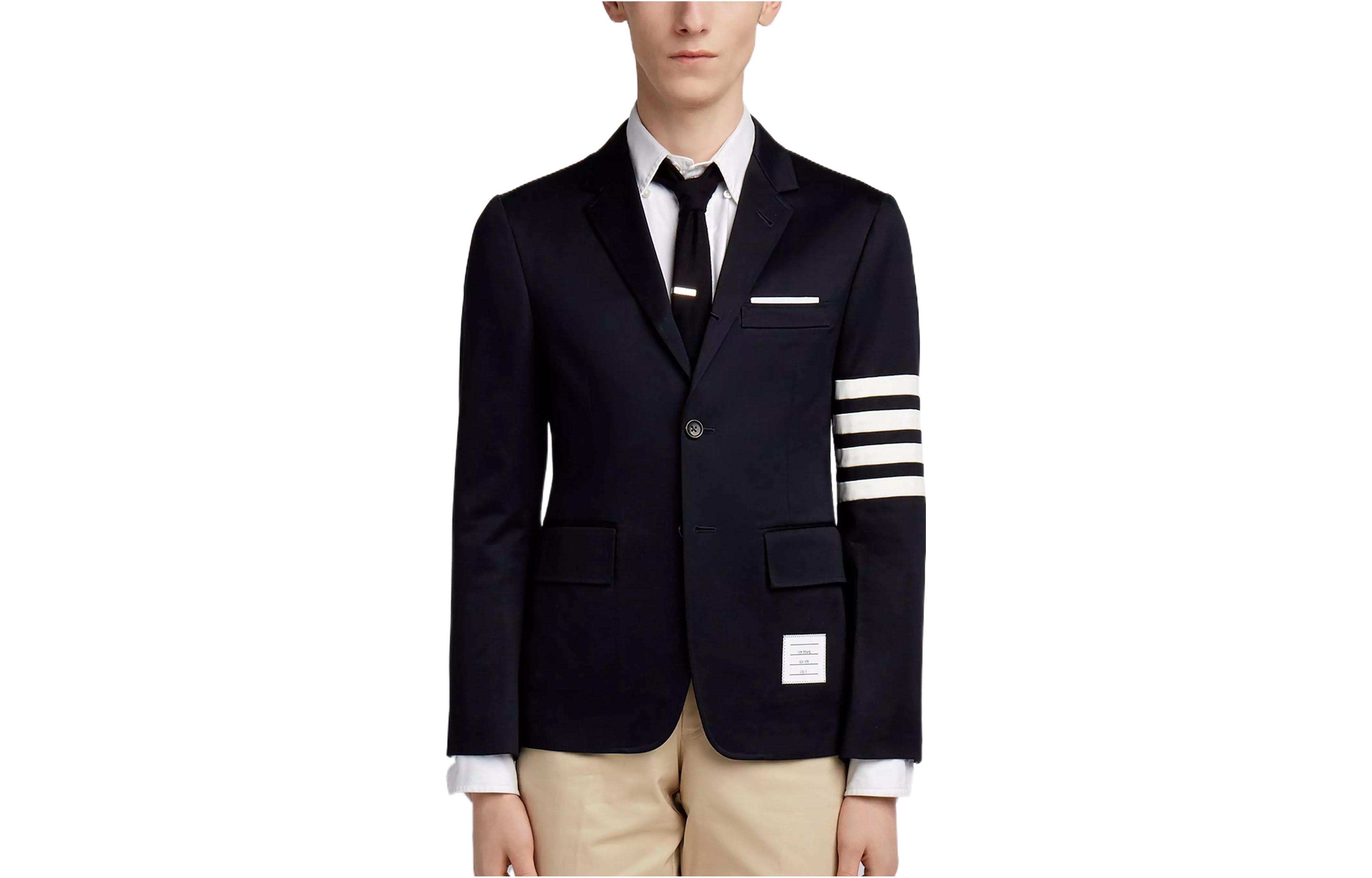 THOM BROWNE Classic Split Stripe Blazer Fall Navy Back-to-School MJU490A-03788-415