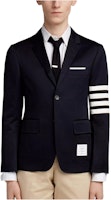 THOM BROWNE Classic Split Stripe Blazer Fall Navy Back-to-School MJU490A-03788-415 THOM BROWNE Classic Split Stripe Blazer Fall Navy Back-to-School MJU490A-03788-415