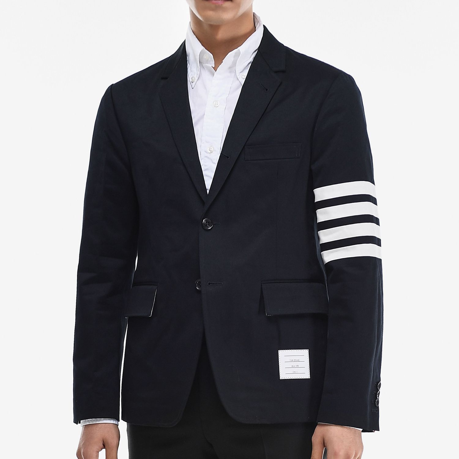 Cheap THOM BROWNE Blazer Navy Classic Split Stripe Back-to-School MJU490A-03788-415