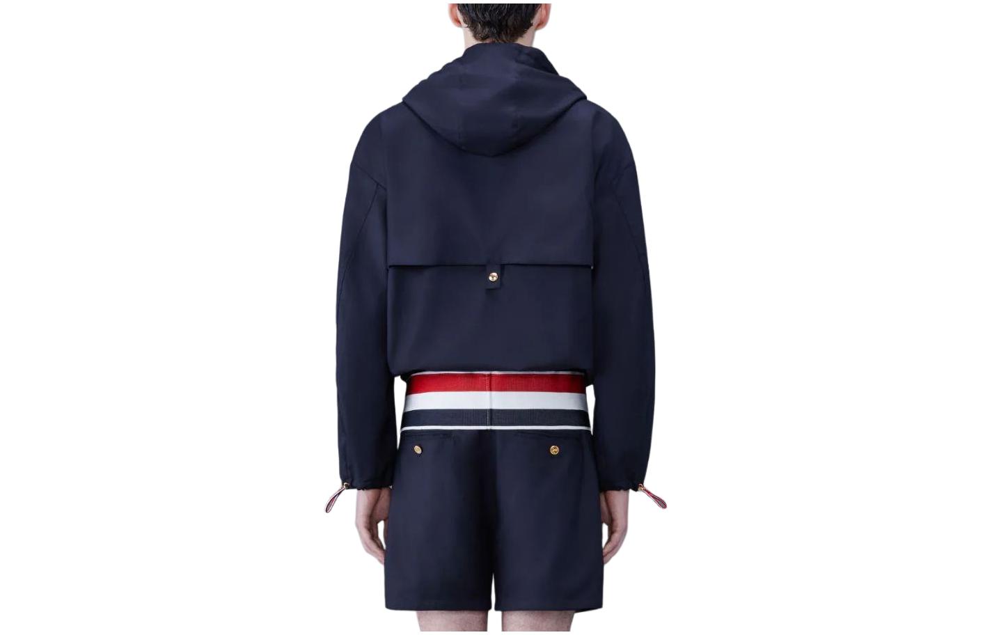 Thom Browne Classic Stripe Zip Hoodie Jacket Navy Blue  Outerwear. MJO213A-00626-415 圖 3
