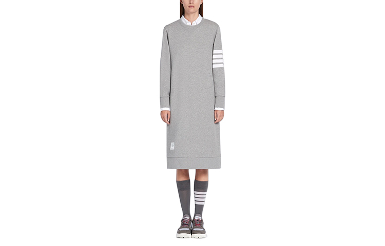 THOM BROWNE Classic Striped Dress in Grey FJD056A-00535-055
