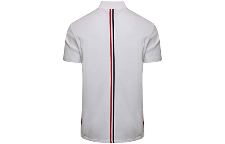 Lookbook Polo de Manga Corta Clásico Rayado Thom Browne Blanco MJP042A-00050-100