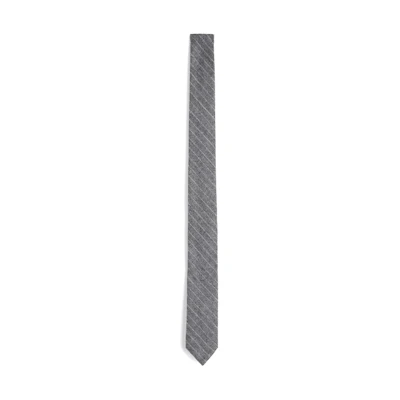THOM BROWNE Classic Striped Vintage Tie for Men Grey MNL001A-06321-035