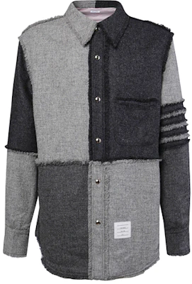 Thom Browne 男士拼色休閒外套 - 灰色 MJO151T-03793-055 Buy Thom Browne 男士拼色休閒外套 - 灰色 MJO151T-03793-055