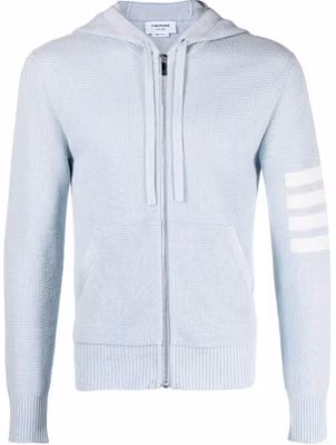 Thom Browne Colorblock Zip-Up Hoodie Jacket Light Blue MKT015A-Y6011-480 Order Thom Browne Colorblock Zip-Up Hoodie Jacket Light Blue MKT015A-Y6011-480