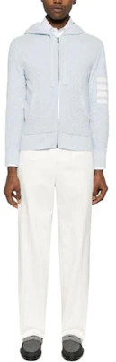 Thom Browne Colorblock Zip-Up Hoodie Jacket Light Blue MKT015A-Y6011-480 Shop Thom Browne Colorblock Zip-Up Hoodie Jacket Light Blue MKT015A-Y6011-480