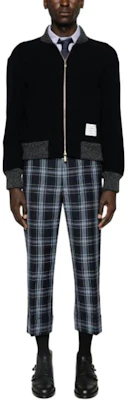 Thom Browne Jaket Baseball Colorblock Navy Blue dengan Resleting. MJT395A-J0100-415 Shop Thom Browne Jaket Baseball Colorblock Navy Blue dengan Resleting. MJT395A-J0100-415