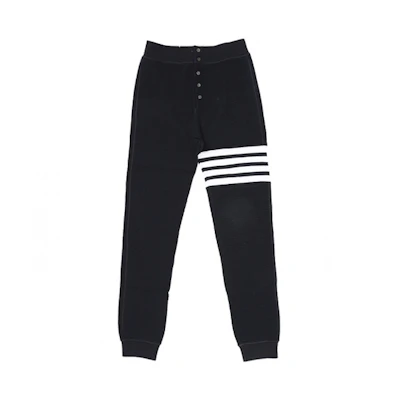 Thom Browne Compact Waffle 4-Bar Long Johns Deep Navy Blue Autumn Pants MJB012A-05802-415