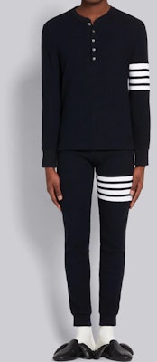 トムブラウン コンパクトワッフル 4バー ロングジョンズ ネイビーブルー 秋冬パンツ MJB012A-05802-415 Sizing トムブラウン コンパクトワッフル 4バー ロングジョンズ ネイビーブルー 秋冬パンツ MJB012A-05802-415