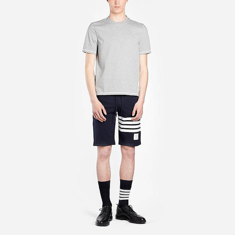 Details for Camiseta de manga corta Thom Browne con costuras en contraste. MJS110A-01454-055