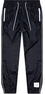 トムブラウン ドローストリングスウェットパンツ ストライププリント ネイビー 秋款 MJQ119A-06859-415 Order トムブラウン ドローストリングスウェットパンツ ストライププリント ネイビー 秋款 MJQ119A-06859-415