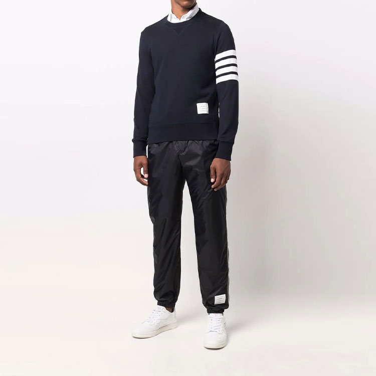 Purchase Thom Browne Celana Sweatpants Garis Navy Musim Gugur MJQ119A-06859-415