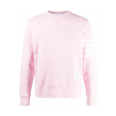 Thom Browne Engineered 4-Stripe Pink Pullover Sweatshirt for Men MJT021H-00535-680