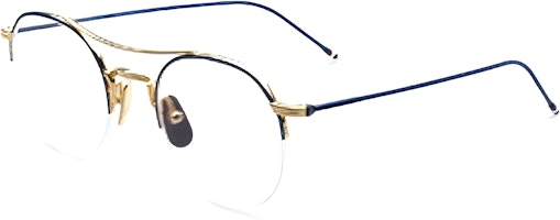 Thom Browne Fashion Stylish Pilot Optical Glasses Unisex Trendy Eyewear. TB903BTNVYGLD49 Thom Browne Fashion Stylish Pilot Optical Glasses Unisex Trendy Eyewear. TB903BTNVYGLD49