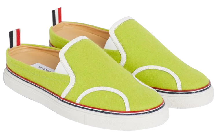 Lookbook Thom Browne Selipar Flanel 'Kuning' MFL025B06185740