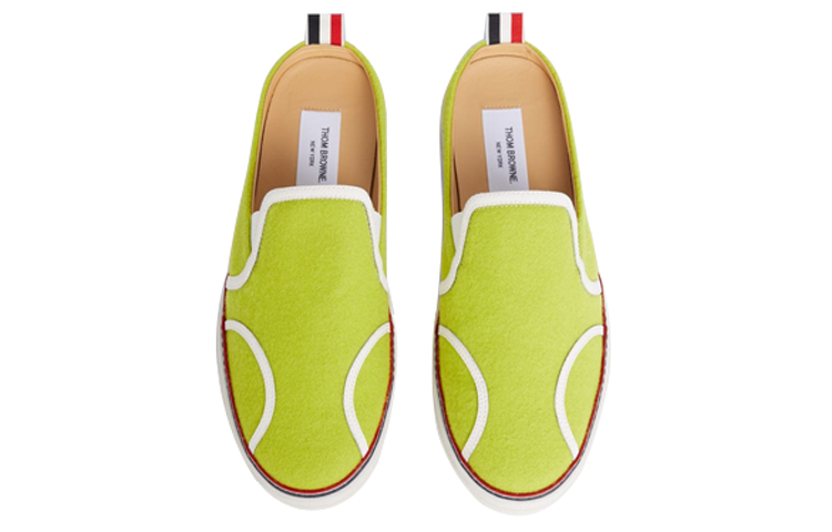 Shop Thom Browne Selipar Flanel 'Kuning' MFL025B06185740