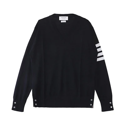 Thom Browne Four-Bar Crewneck Knit Sweater Blue MKA230A-00014-415