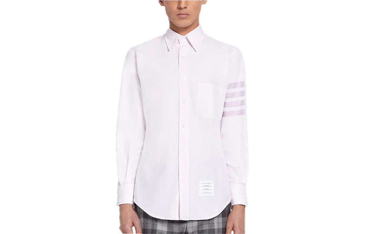 Thom Browne Four-Bar Oxford Long Sleeve Shirt Pink Men MWL001A-06496-680 圖 2