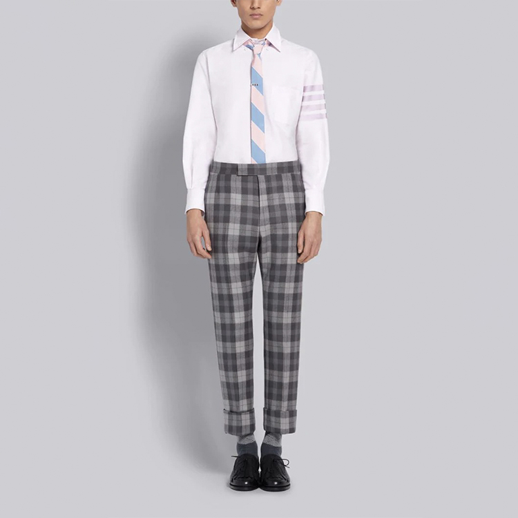 Thom Browne Four-Bar Oxford Long Sleeve Shirt Pink Men MWL001A-06496-680 圖 4