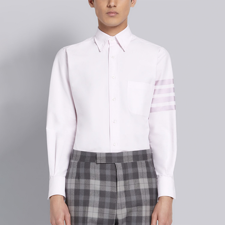 Thom Browne Four-Bar Oxford Long Sleeve Shirt Pink Men MWL001A-06496-680 圖 5