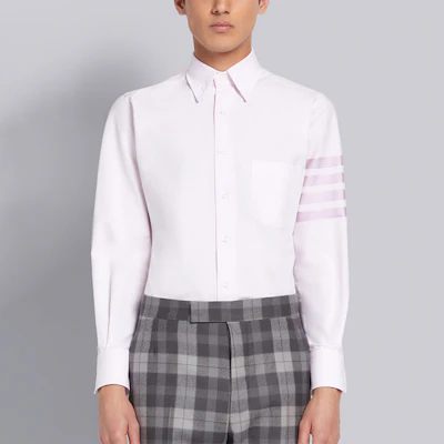 Thom Browne Four-Bar Oxford Long Sleeve Shirt Pink Men MWL001A-06496-680 Purchase Thom Browne Four-Bar Oxford Long Sleeve Shirt Pink Men MWL001A-06496-680