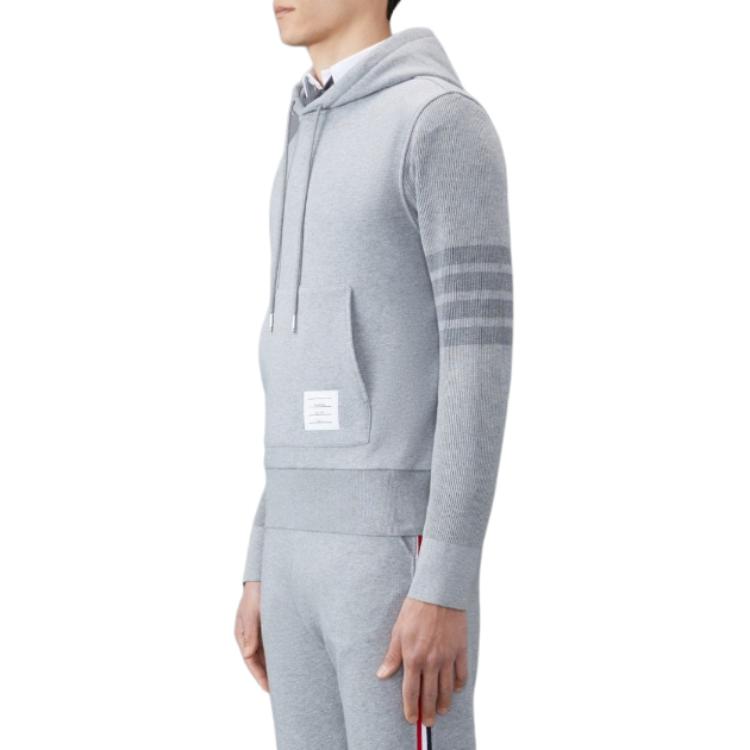 Shop トムブラウン フォーバーストライプ スウェットシャツ グレー MJT236A-03377-055