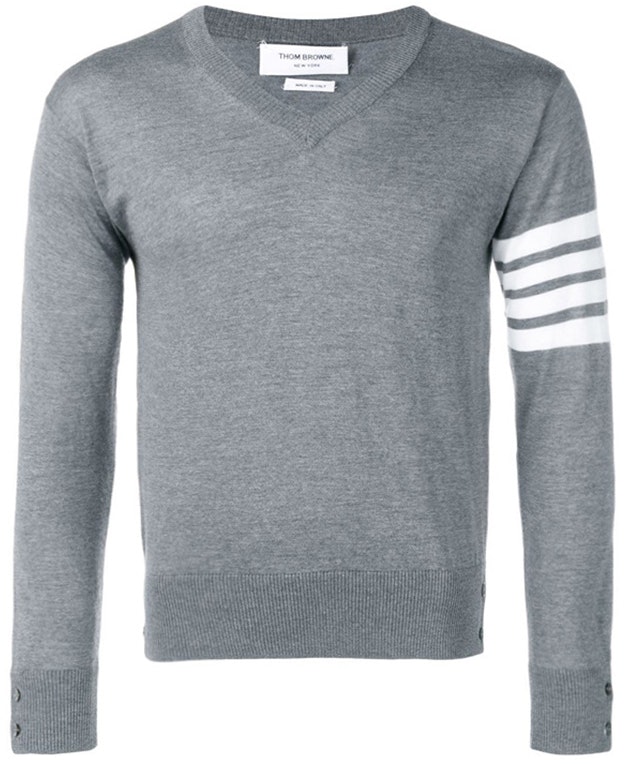 thom-browne-four-bar-stripe-v-neck-knit-sweater-gray-mka-230-a-00014-035