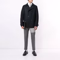 Shop トムブラウン 4ストライプ ローウエスト カジュアルパンツ グレー MTC159A-06146-035