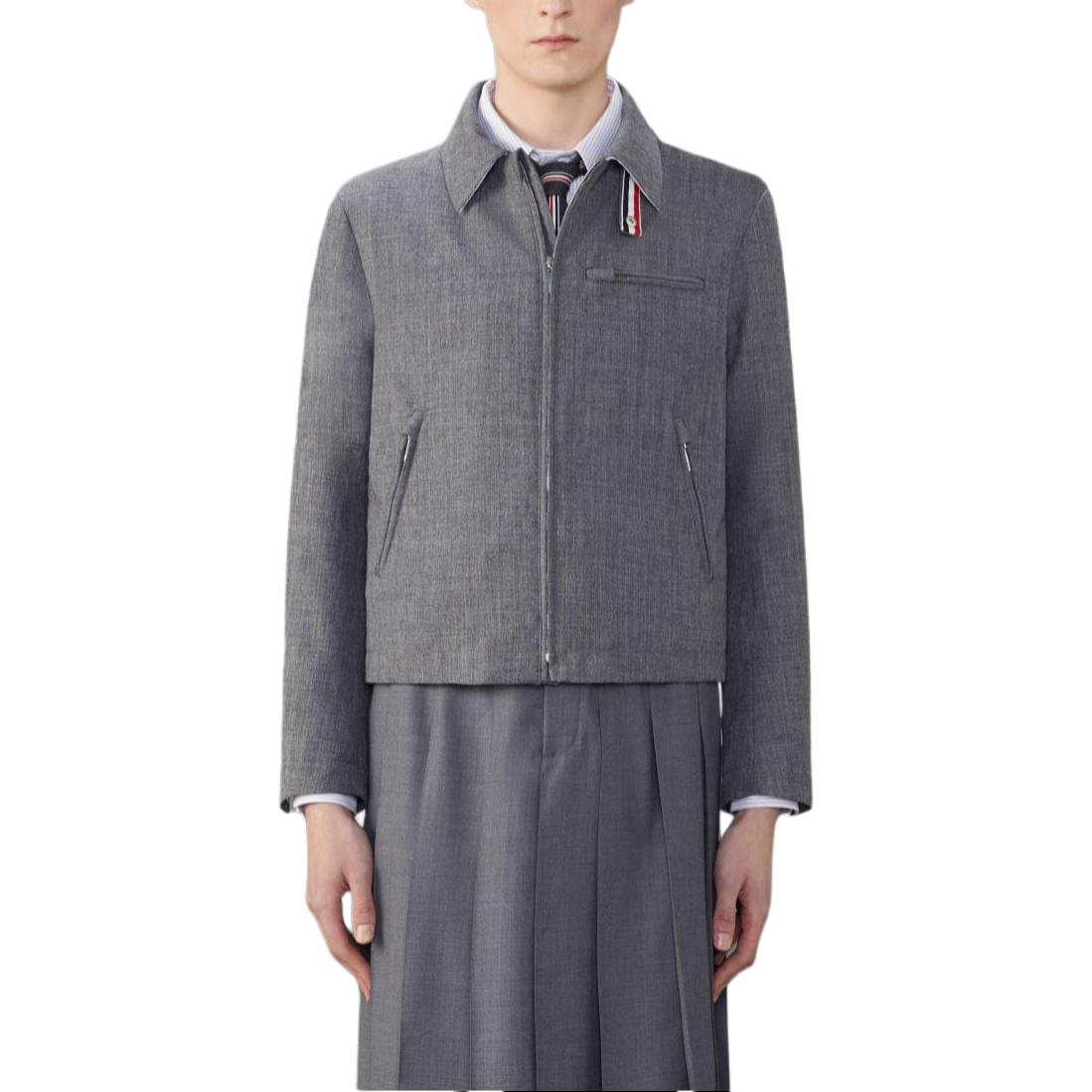 Thom Browne Full-Zip Collar Long Sleeve Jacket - Mid Grey MJO221A-F0582-035 圖 2
