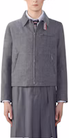 Order Thom Browne 拉鍊翻領長袖外套 - 中灰色 MJO221A-F0582-035