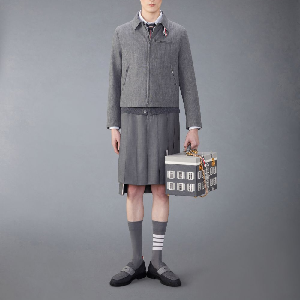Thom Browne Full-Zip Collar Long Sleeve Jacket - Mid Grey MJO221A-F0582-035 圖 3