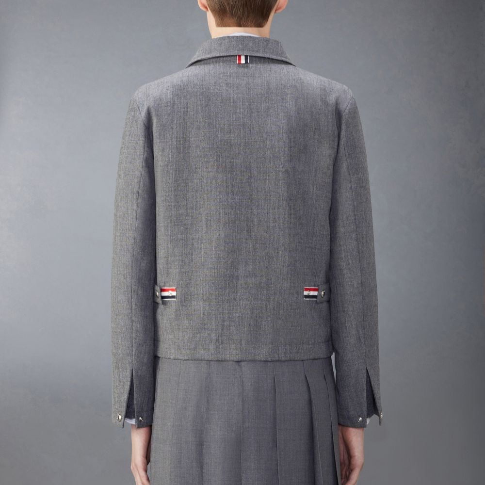 Thom Browne Full-Zip Collar Long Sleeve Jacket - Mid Grey MJO221A-F0582-035 圖 4