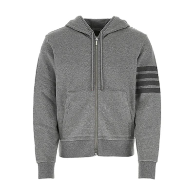 THOM BROWNE FW20 Classic 4-Stripe Zip Hoodie Gray MJT249A-06910-035