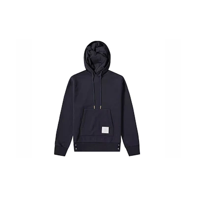 Thom Browne FW20 Navy Blue Hoodie with Back Stripes MJT086A-03377-415