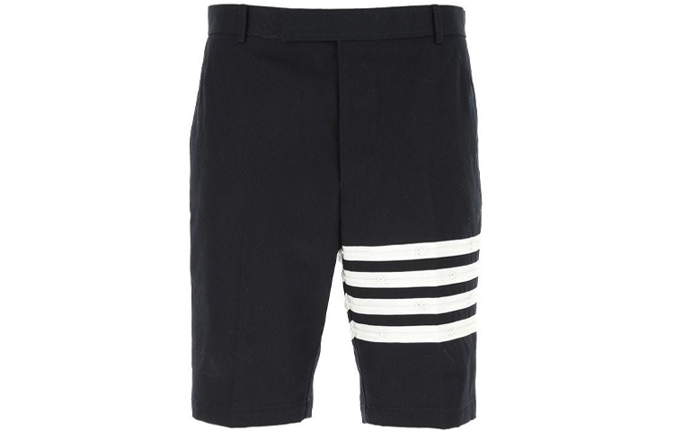 THOM BROWNE FW21  Cotton Casual Shorts 4-Bar Black Summer Edition MTU290E-07738-415